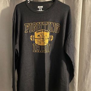 XXL Notre Dame long sleeved shirt.